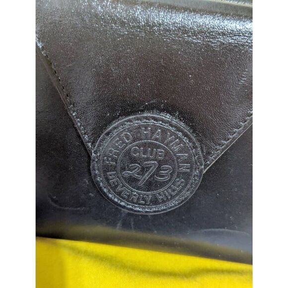 Fred Hayman Beverly Hills Unisex Black Leather Shoulder Bag & Wallet with Dust B - Picture 3 of 12